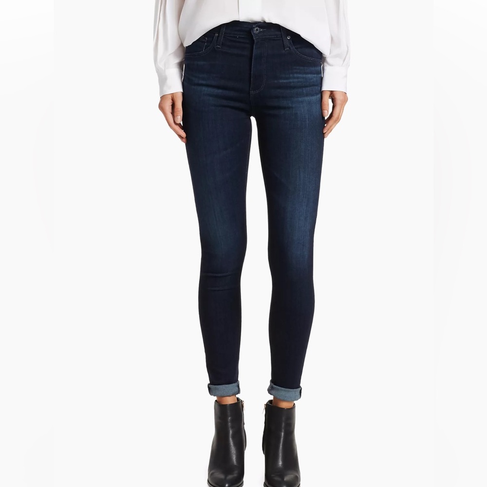 AG Adriano Goldschmied Women's The Farrah Skinny Jeans Dark Wash Denim Size 28